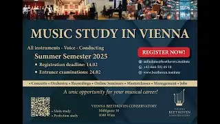 Apply now to the VIENNA BEETHOVEN CONSERVATORY!