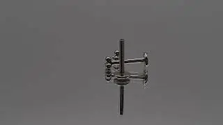 Labret de titanio ASTM F-136 con top de 3 esferas