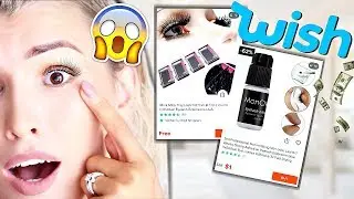 I TRIED $1 EYELASH EXTENSIONS FROM WISH!! 😳