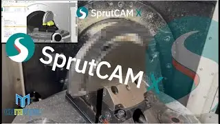 Lavorazione di fresatura 5assi con fianco utensile su macchina CNC e programmata con SprutCAM