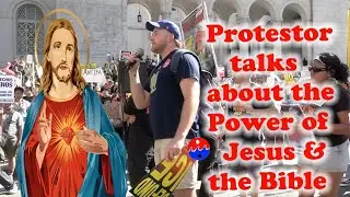 Protestor talks about the Power of Jesus & the Bible #christian #God #Jesus #News #Trending