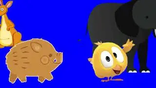Animals stampede blue screen