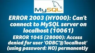 ОШИБКА 2003 (HY000): Невозможно подключиться к серверу MySQL на локальном хосте (10061)