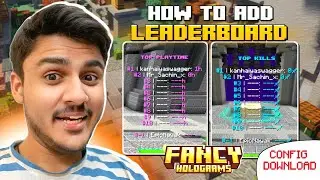How to Add Leaderboard in Minecraft Server | Leaderboard Configs | FancyHolograms Plugin | Hindi