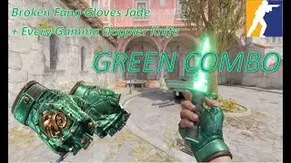 ★ Broken Fang Gloves Jade + All Gamma Doppler Knife | GREEN Combo | CS2 Showcase