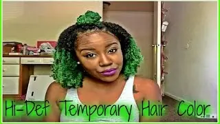 Temporary Color Using Jerome Russell Hair Spray on Natural Hair