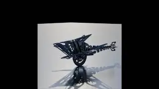 Shark Insect hybrid 3-D model on turntable