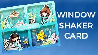 Mermaid Shaker Card featuring Lawn Fawn