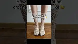Has anyone tried crocheting socks?? I feel like it would hurt to walk😭 #crochet #shorts #fyp #funny