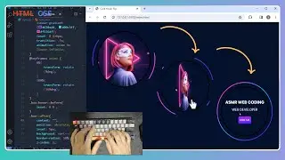 ASMR Programming - CSS Image Flip Hover with Animated Border - No Talking