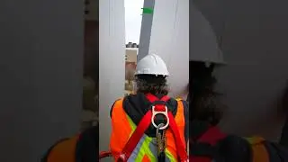 Levolux sun shade installation. Windsor City Hall, Ontario, Canada