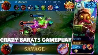 Unbeaten Savage Barats Carried The Team In Ranked Game | Barats Best Build 2025 | Mobile Legends
