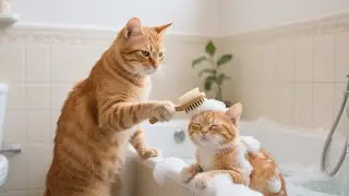 🛁🐱A Muddy Kitten's Bath Day | MaMa Cat to the Rescue #cat #funny #cute
