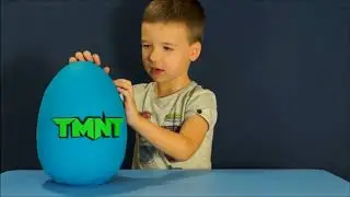 Giant Play Doh Surprise Egg TMNT ion figures. Игрушки Черепашки Ниндзя на русском языке