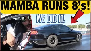 REACTING to MAMBA's 1st 8 second 1/4 mile!*Stock Block 2018 Mustang does 8s
