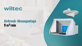 Wiltec Airbrush-Absauganlage 9 m&sup3;/min, beleuchtet