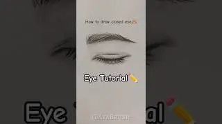 How I Draw Closed Eyes 🖤 TUTORIAL 🖤 #tutorial #howtodraw #eyes #shortfeed #fyppppp #drawing #viral
