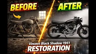 ASMR Bike Restoration Full Rebuild of Vincent Black Shadow 1951 from Abandoned Condition to New