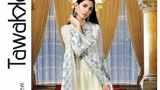 #pakistanisuits partywear suits pakistani designer suit, original collection tawakkal chiffon