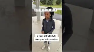 8 year old GENIUS doing a math question #shorts #homeschool #educational #kids