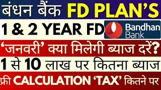 Bandhan Bank 1 Year & 2 Year FD Plan 2026 | Latest Interest Rates & Returns Bandhan Bank FD Plan