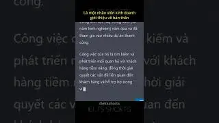 Giới thiệu về bản th&acirc;n l&agrave; một nh&acirc;n vi&ecirc;n kinh doanh #ieltsshorts