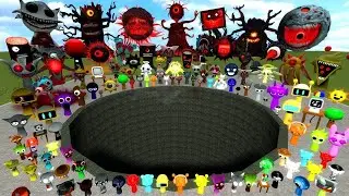 DESTROY SPRUNKI MR SUN MOON TREE FUN COMPUTER ALL PHASE SPARTAN KICKING in ABYSS PIT GMod