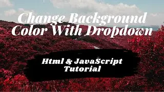 Change Background Color With Dropdown Using Html & JavaScript  |  Easy Coding