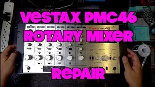 Vestax PMC-46 DJ Rotary Mixer Repair / Broken RCA Jack / Plug Connector cut on and off