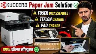 Kyocera ecosys m2040dn paper jam | Fuser assemble & disassemble | Teflon (Film) & Oil pad change