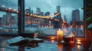 Falling Asleep to Gentle Rain Outside a Quiet Café Window Late at Night Ambience