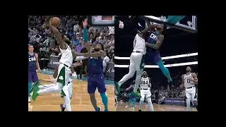 Boston Celtics Jaylen Brown Teaches Charlotte Hornets Miles Bridges a Lesson on Dunking on others  😱