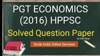 PGT ECONOMICS (2016) HPPSC