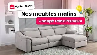Canap&eacute; d'Angle Relax Electrique en tissu PEDRERA