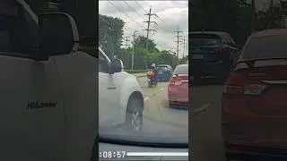 White Pick Up Truck tried to insert into lane without notice 04sep2025 #danger #road #street