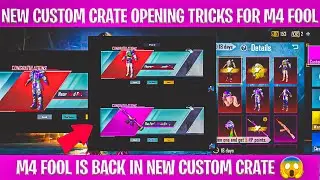 How To Get M4 Fool Skin From New Custom Crate Opening | New Custom Crate Opening Tricks In Pubg