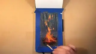 Time lapse, Campfire Painted In Gouache by Jeremy Duncan