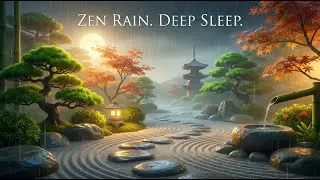 Rain in a Zen Garden 🌧️  Relaxing Rain Sounds for Deep Sleep, Stress Relief ⁨@Quiet4kLife⁩