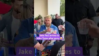 Jake Paul arrives to Mike Tyson after party 🥳