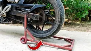 How to make a bike paddock stand // homemade paddock stand making