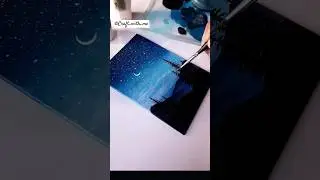 Painting on black canvas#art#painting#idea