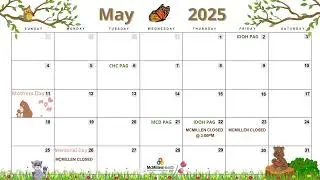 2025 May Monthly Calendar