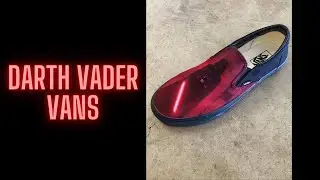 Custom Darth Vader Shoes Using Angelus Acrylic Leather Paint and Airbrush