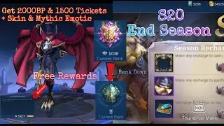 S20 End Season Rewards Get 2000 BP + 1500 Tickets + New Skin + Mythic Emotic in Mobile Legends
