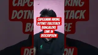 💻 Capgemini .NET Fullstack Developer Jobs | React + ASP.NET Core | Bangalore 2025