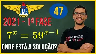 Resolução ITA 2021 | Questão 47 | 1ª Fase Matemática | Solução Equação Exponencial