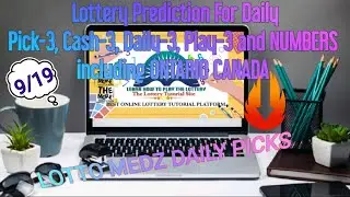 Lottery Numbers Prediction For Today | Included ONTARIO CANADA PICK-3 NUMBERS