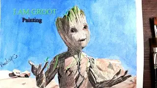Baby Groot Painting #shorts