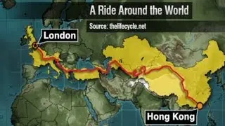 British man continues solo bike trek around the world
