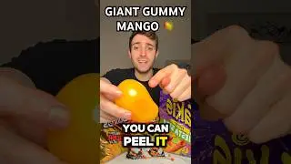 This GIANT GUMMY MANGO is WILD 🥭😳 #food